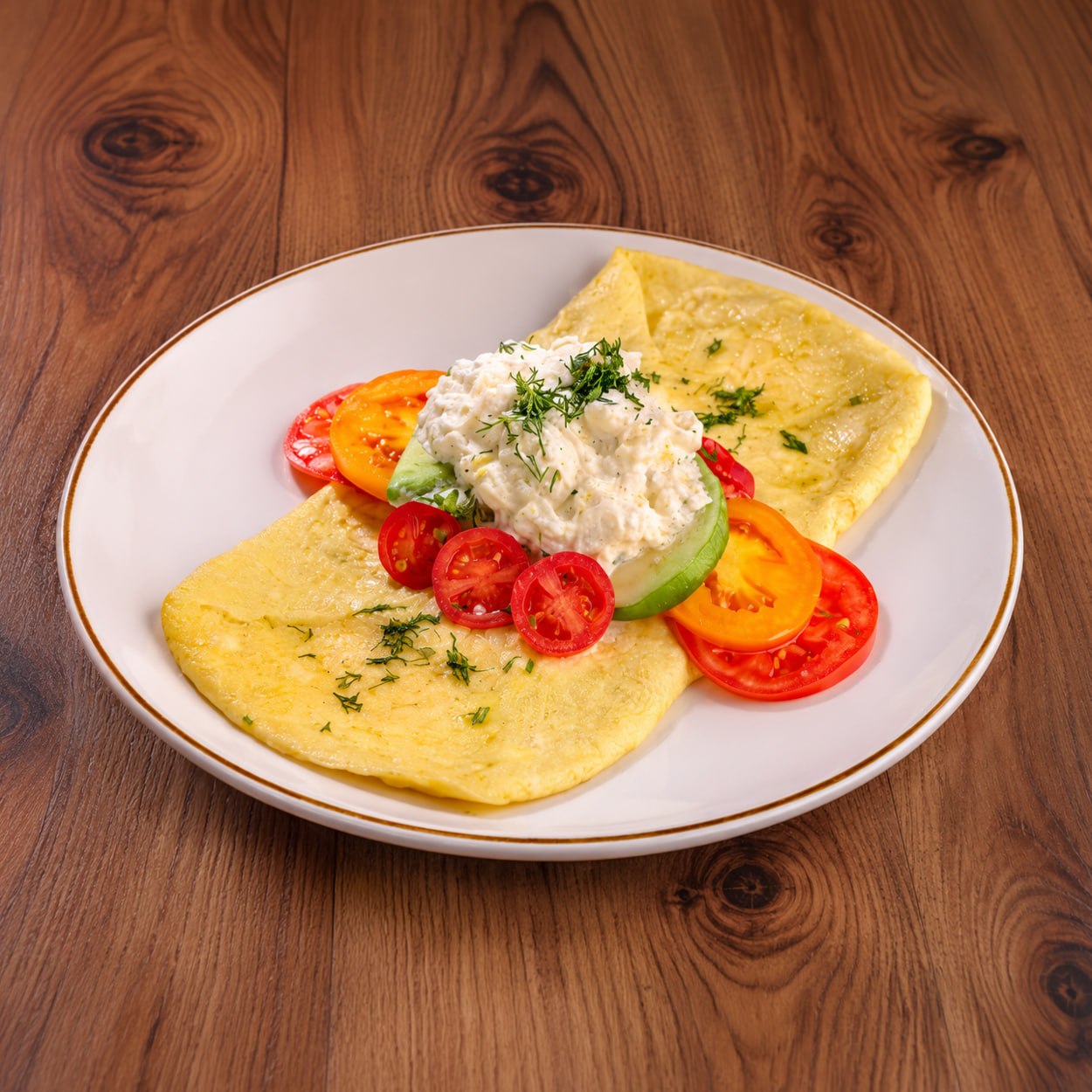 Omletă pufoasă cu cașcaval