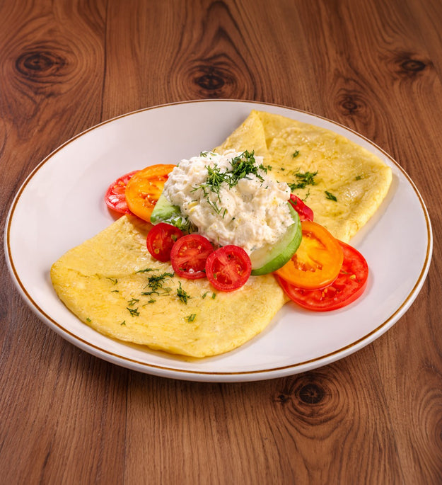 Omletă pufoasă cu cașcaval